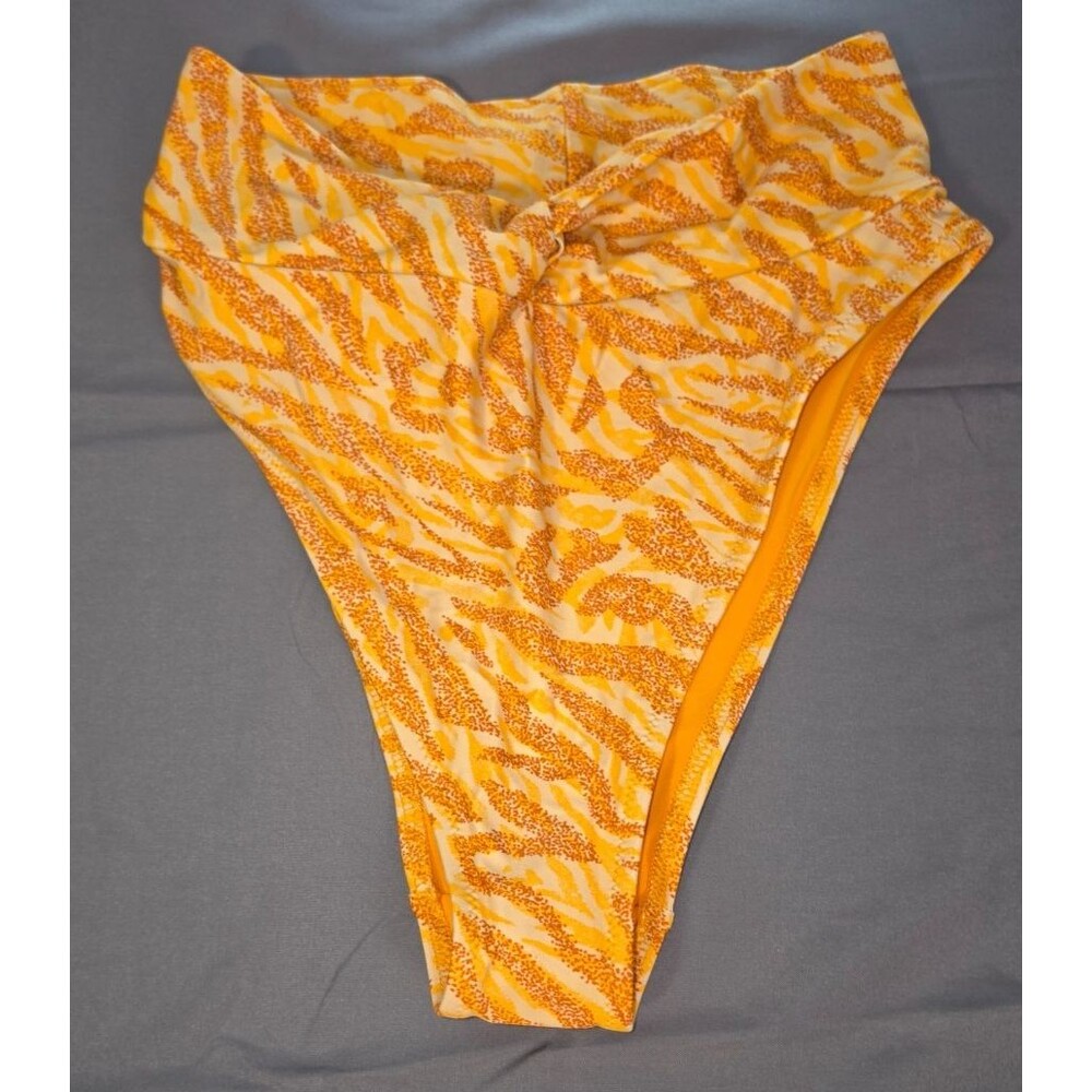 Aerie Orange Swim Bathing Suit Bottom Size Small New High Cut Cheeky